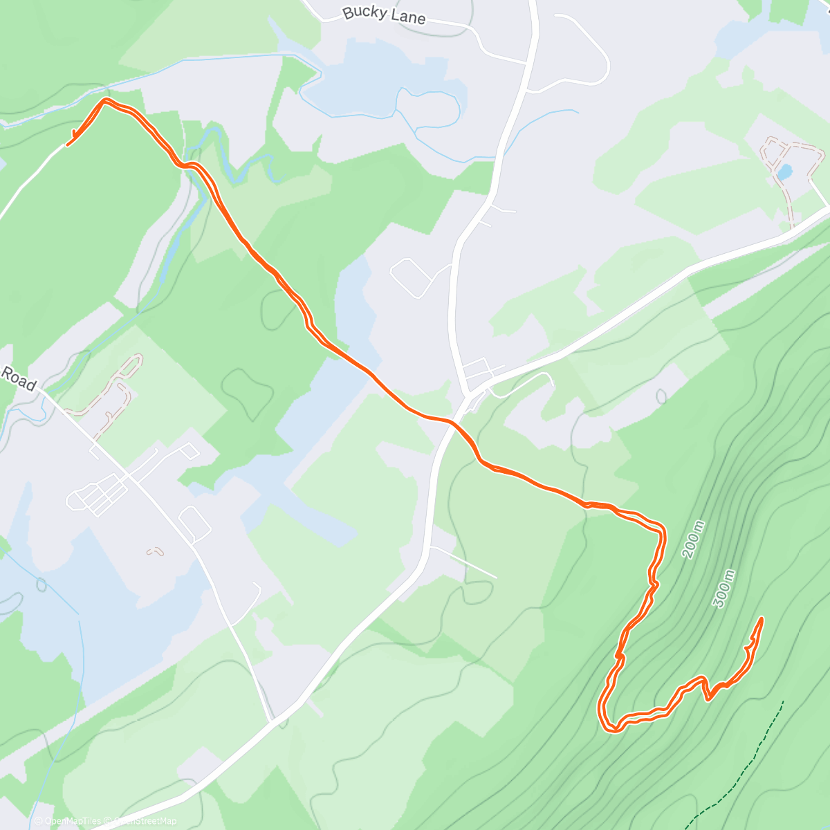 Map of the activity, Afternoon Hike