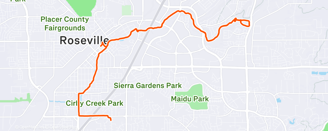 Map of the activity, Lunch Run
