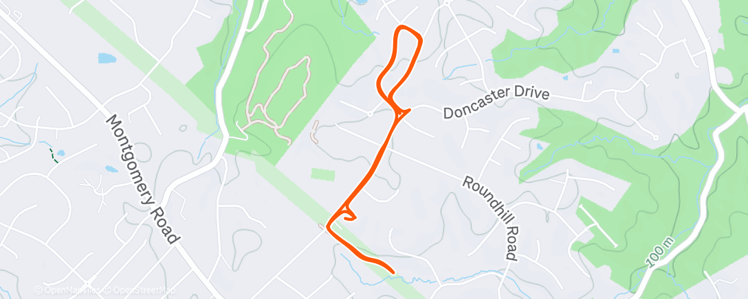 Map of the activity, Morning Run