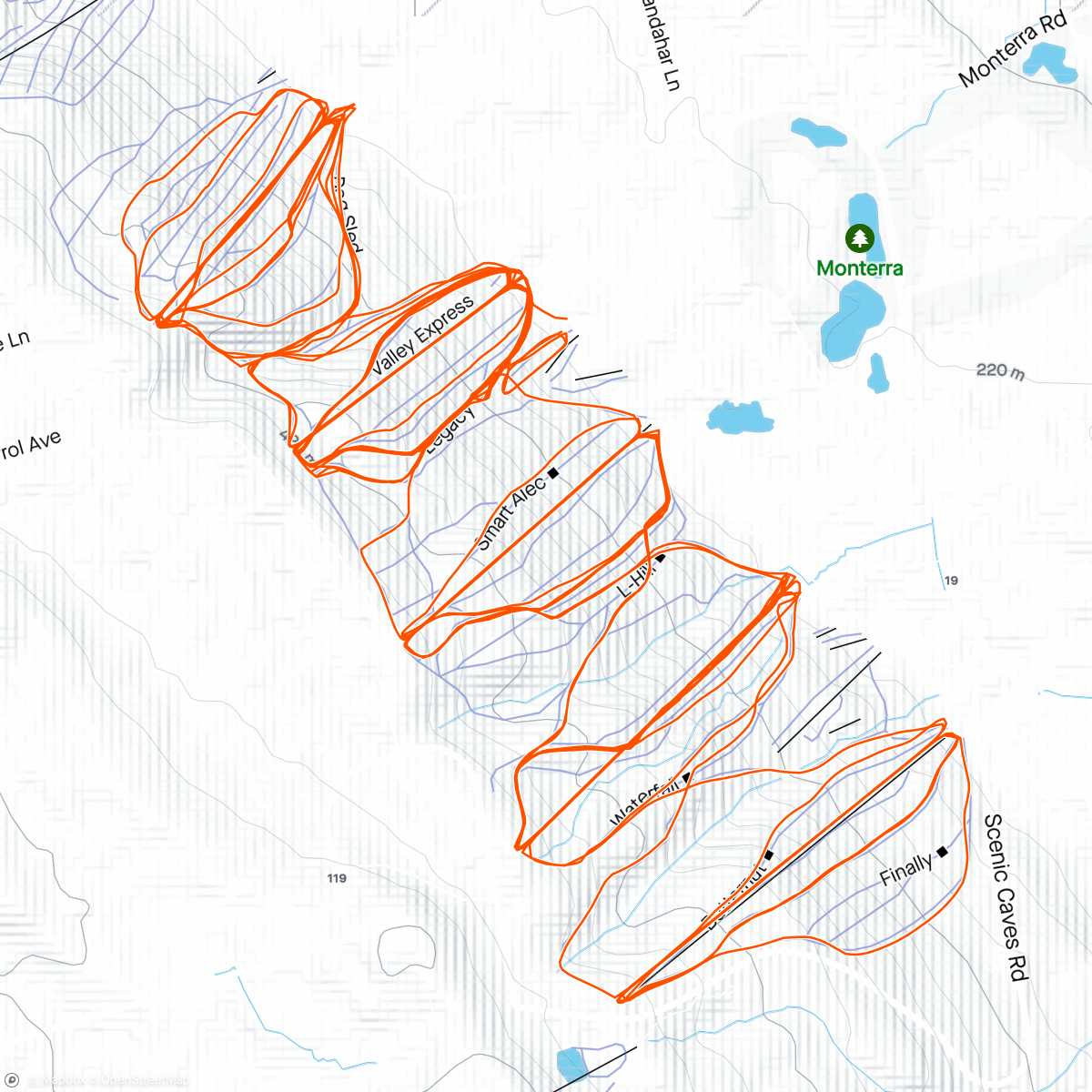 Map of the activity, Blue Mtn Resort - 23 February 2024/Blue Mountains, Canada  ⛅ 🌞 ☁️ ⛅️