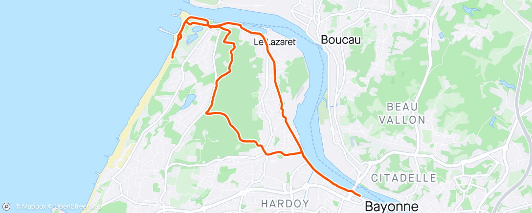 Map of the activity, Footing avec CLECLE 4’40 ou rien