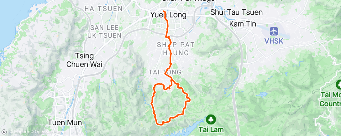 Map of the activity, 午後越野跑步