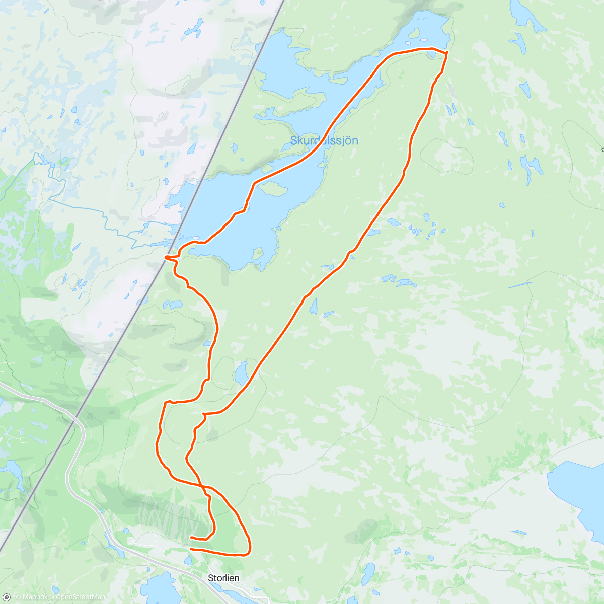 Map of the activity, Turskidtur med Gustav