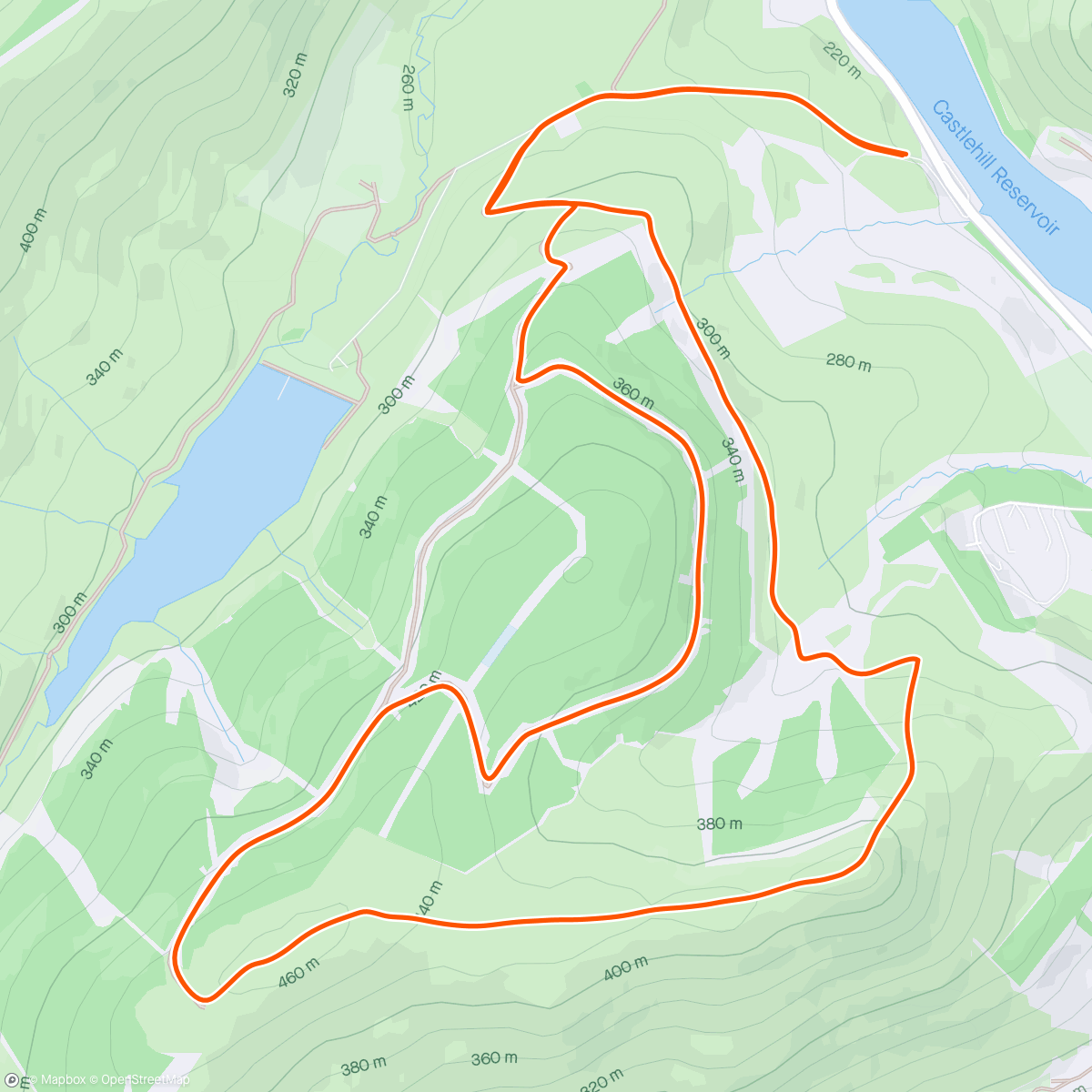 Map of the activity, Glendevon with Marty