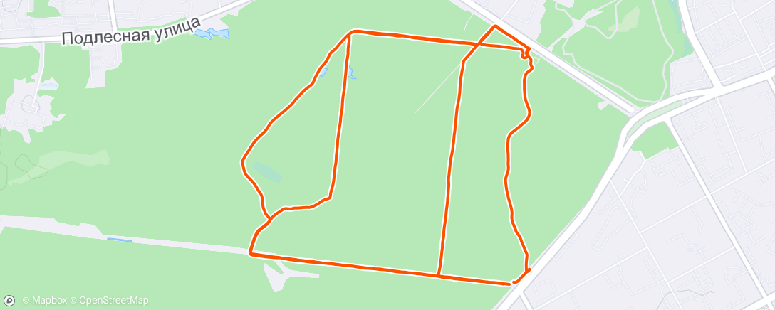 Map of the activity, Утренний забег