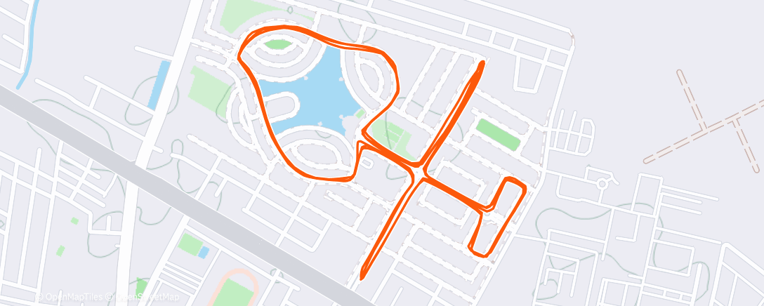 Map of the activity, Afternoon Run