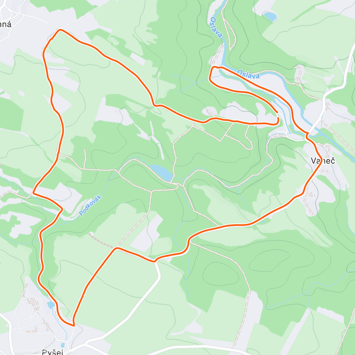 Карта физической активности (tak ještě jeden běh na zítřek...s klukama Hajduk Lipník ⚽️ 👍)