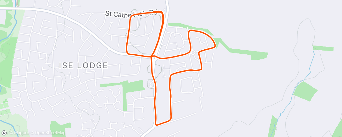 Map of the activity, Evening Run