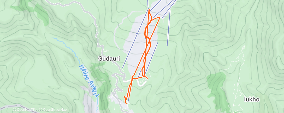 Карта физической активности (Катание на сноуборде (утро))