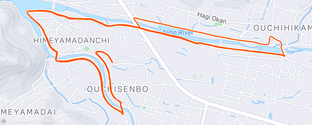 Map of the activity, 夕方のランニング