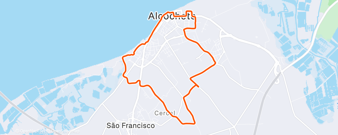 Map of the activity, Corrida da tarde