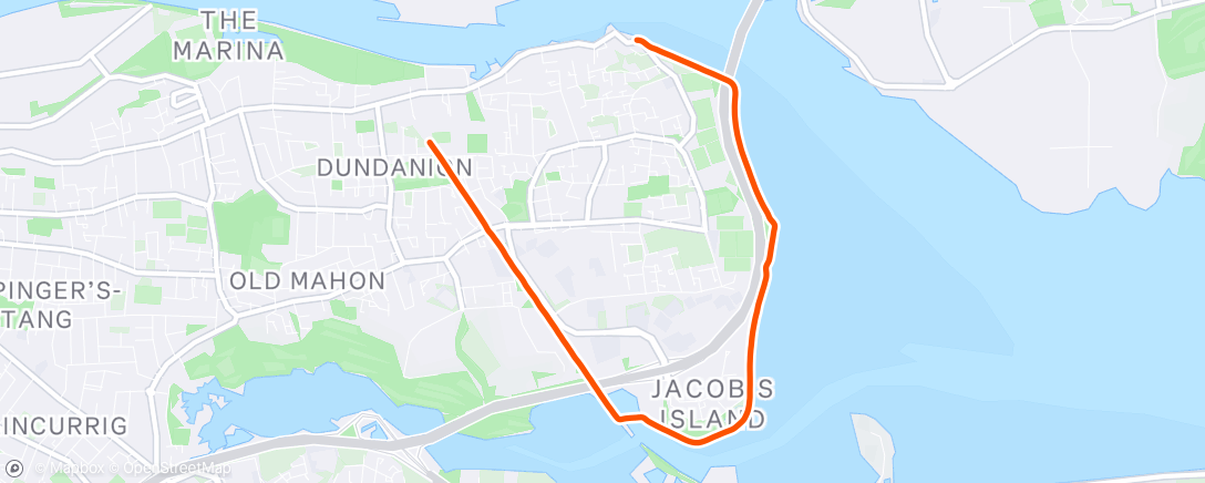 Map of the activity, Evening Run