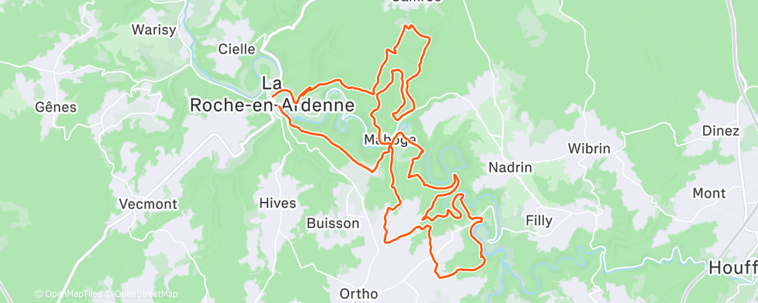 Map of the activity, Ochtendloop