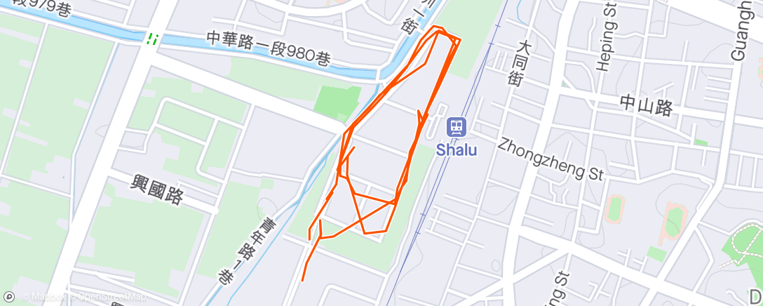 Map of the activity, 夜跑