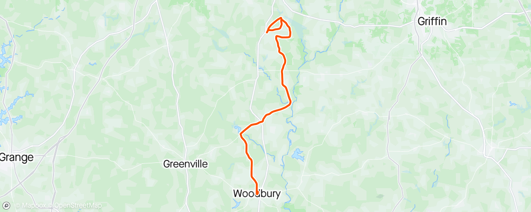Map of the activity, Out to Woodbury
