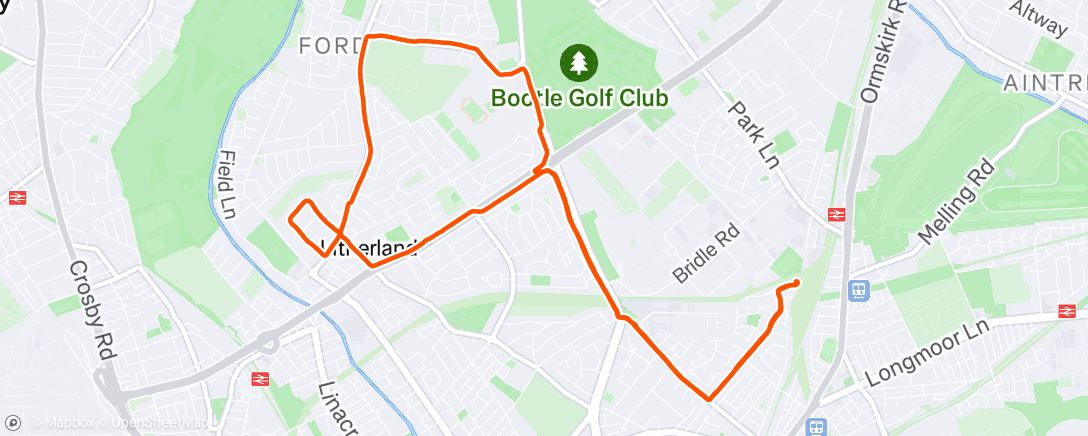 Map of the activity, Morning Run
