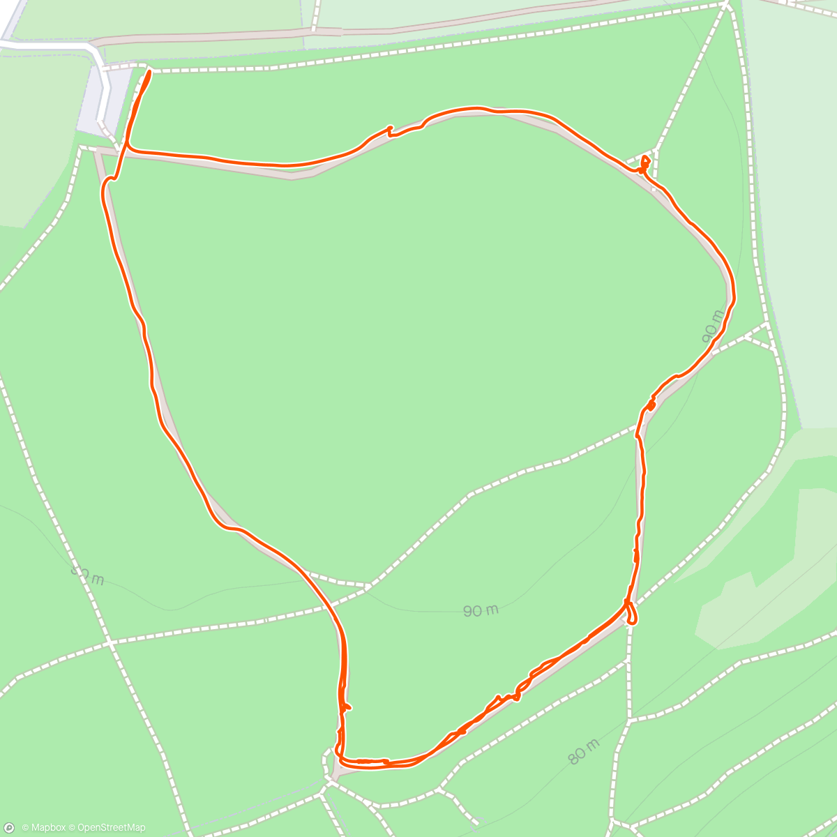 Map of the activity, Low Burnhall with Charlie