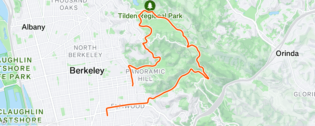 Map of the activity, Afternoon Ride