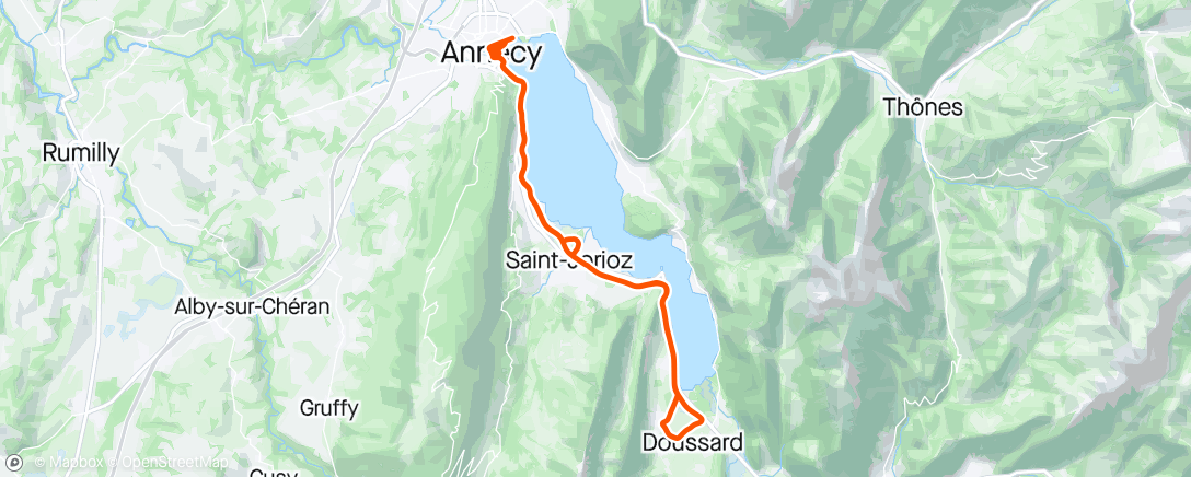 Map of the activity, Marathon d Annecy