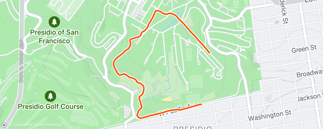 Map of the activity, Morning Run