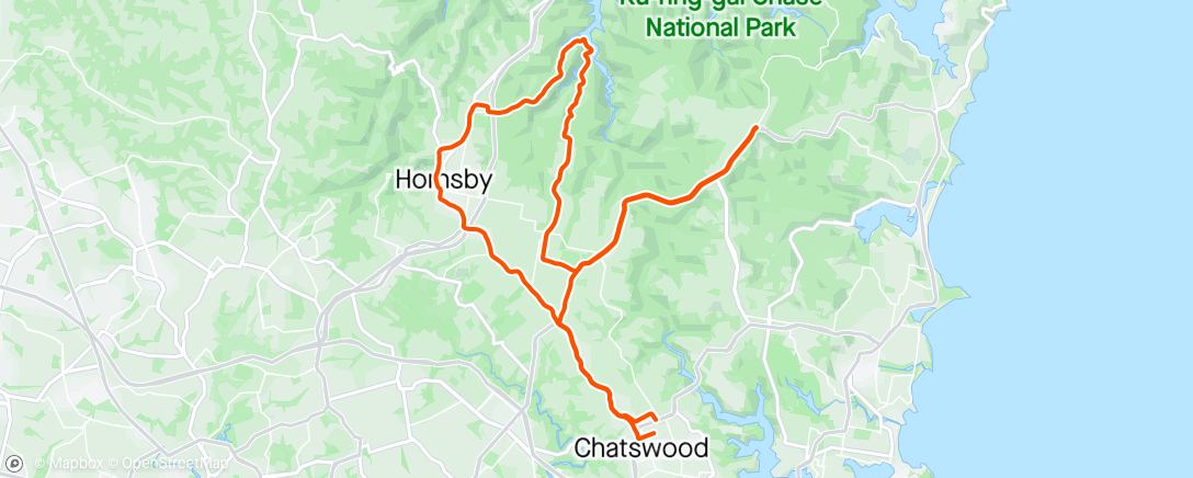 Map of the activity, DP to Terrey Hills