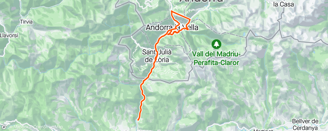 Map of the activity, Andorra - Anserall - Andorra - La Comella - Tunel