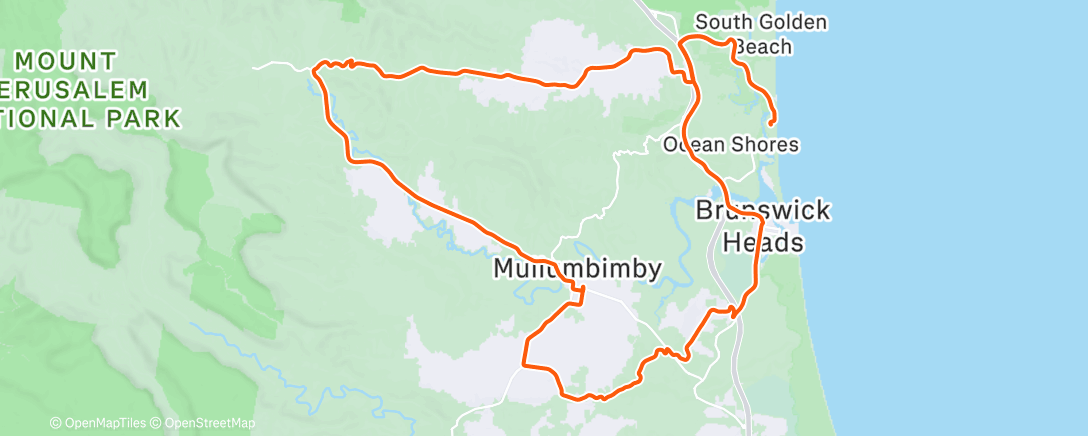 Карта физической активности (Afternoon Ride)