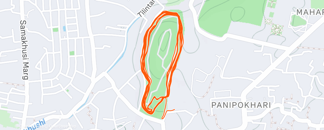 Map of the activity, Morning Trail Run