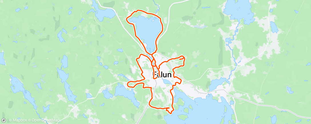 Map of the activity, Evening Ride