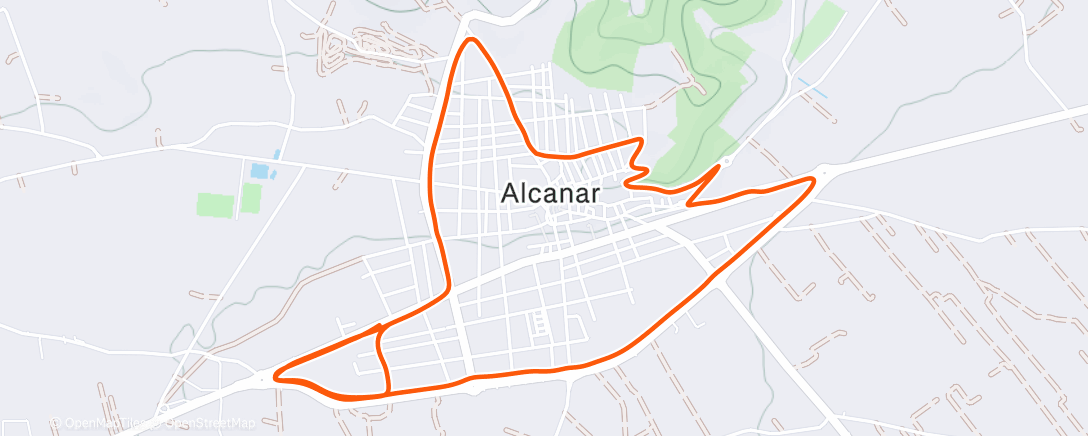 Map of the activity, Carrera de tarde