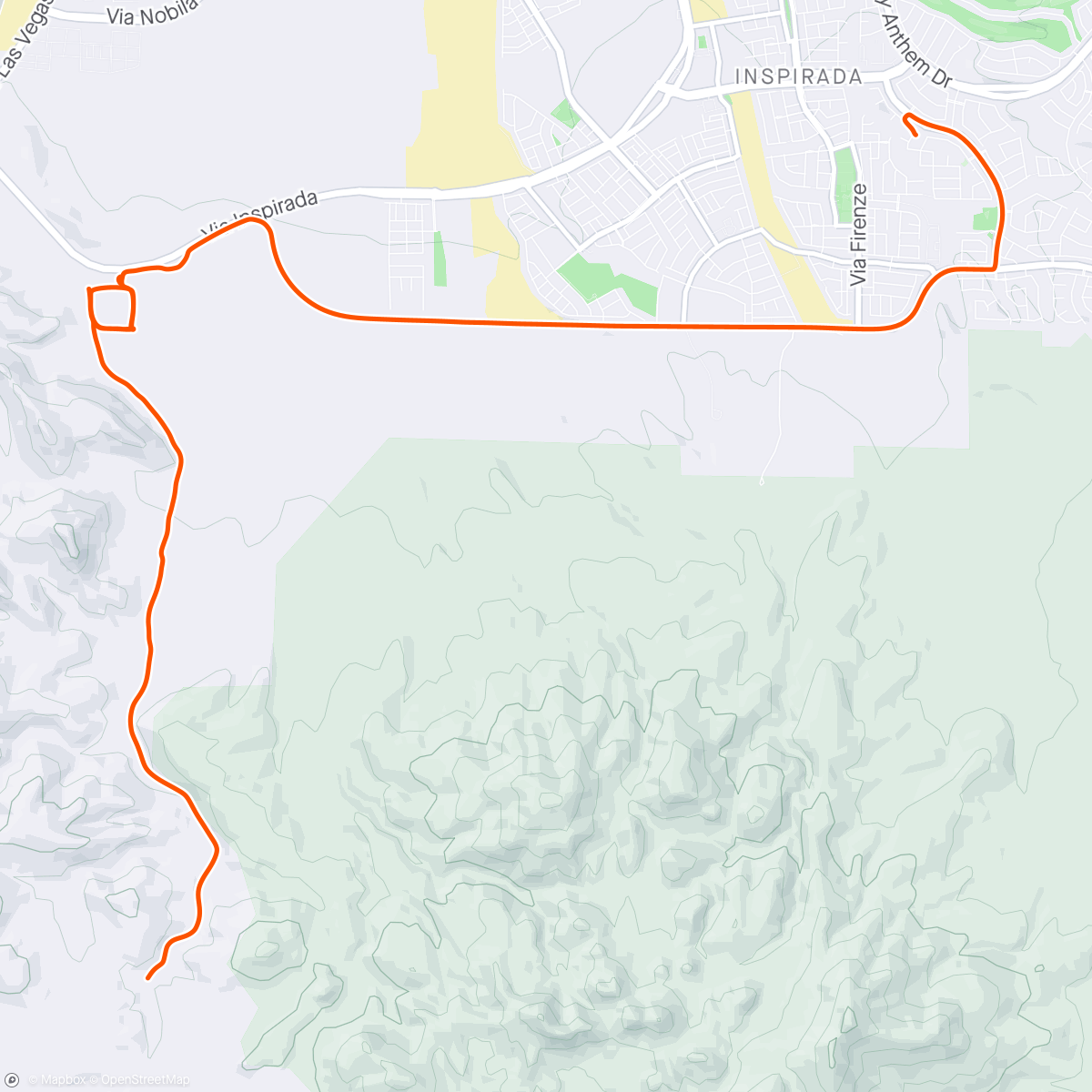 Map of the activity, Half of my Supermoto Ride After work