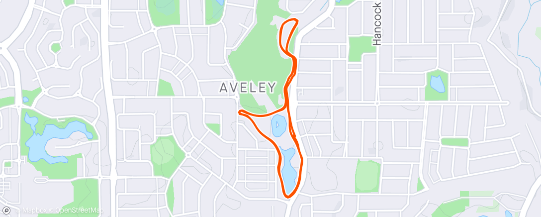 Map of the activity, Aveley