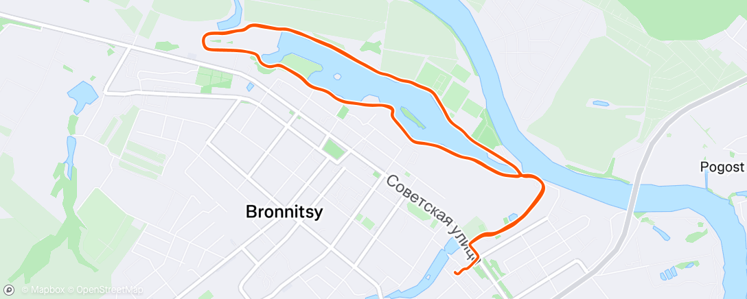 Map of the activity, Полуденный заезд