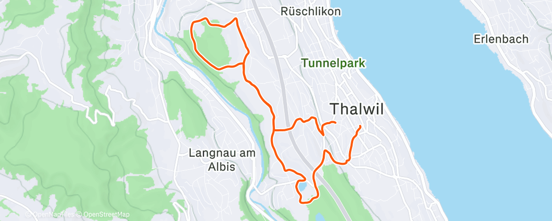Map of the activity, Lauf am Nachmittag