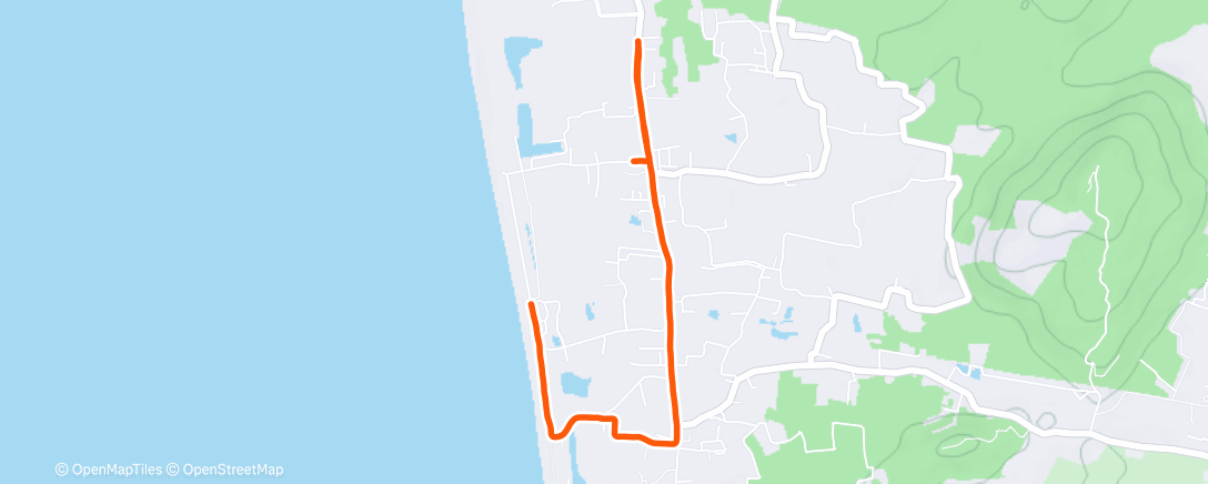 Map of the activity, Evening Run
