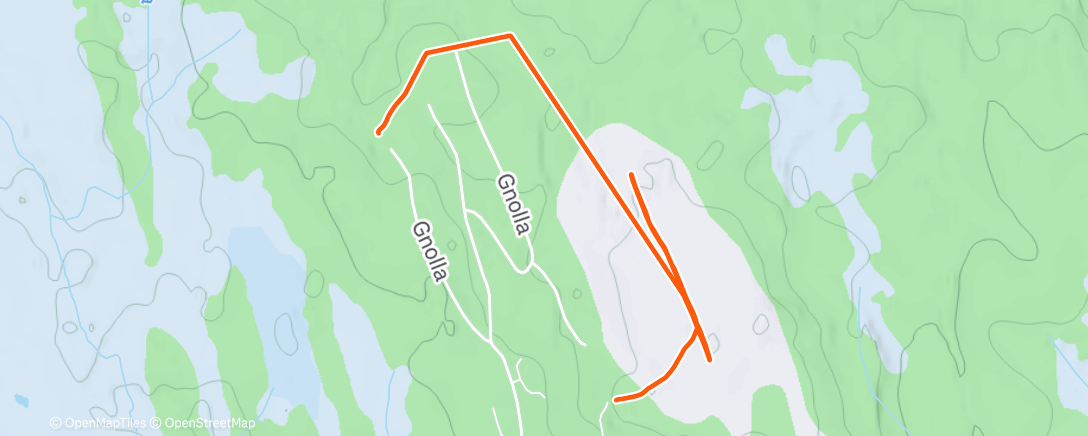 Map of the activity, Lunch Ski