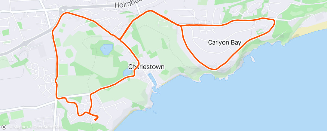 Map of the activity, Afternoon Run