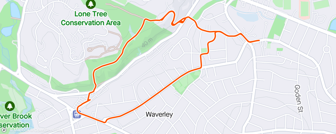 Map of the activity, Day 3,762: Run 2, Triple Snake for Lunch