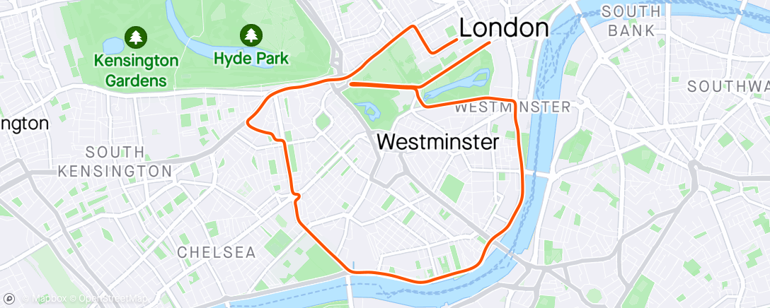 Карта физической активности (Zwift - Threshold into Sweet Spot in London)