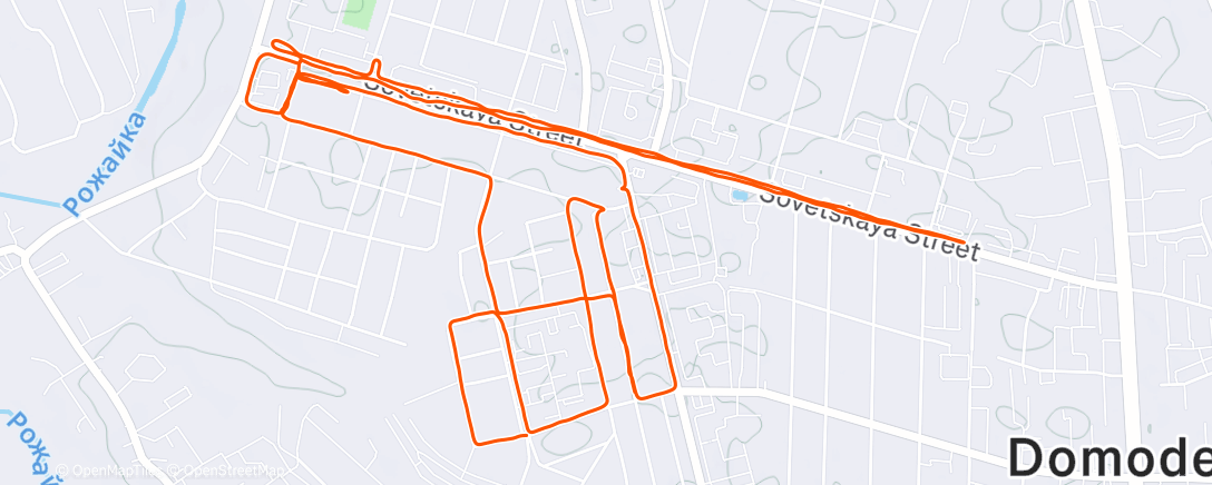Map of the activity, Afternoon Run