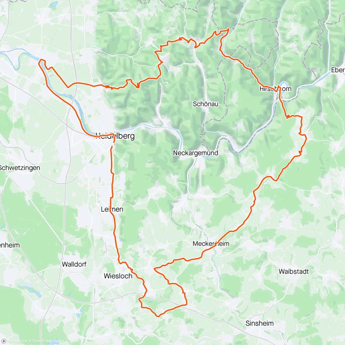 Map of the activity, HD, Weisser Stein, Kraichgau