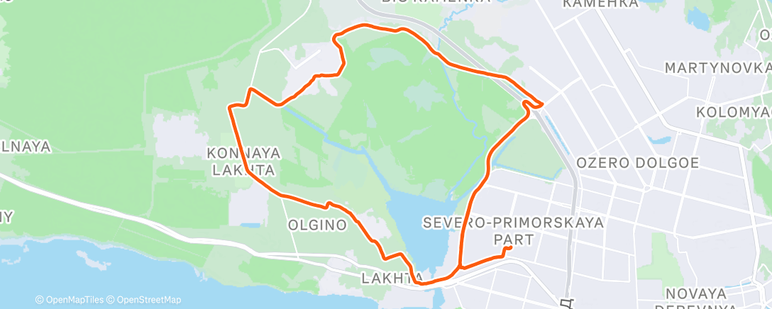 Карта физической активности (Полуденный забег)