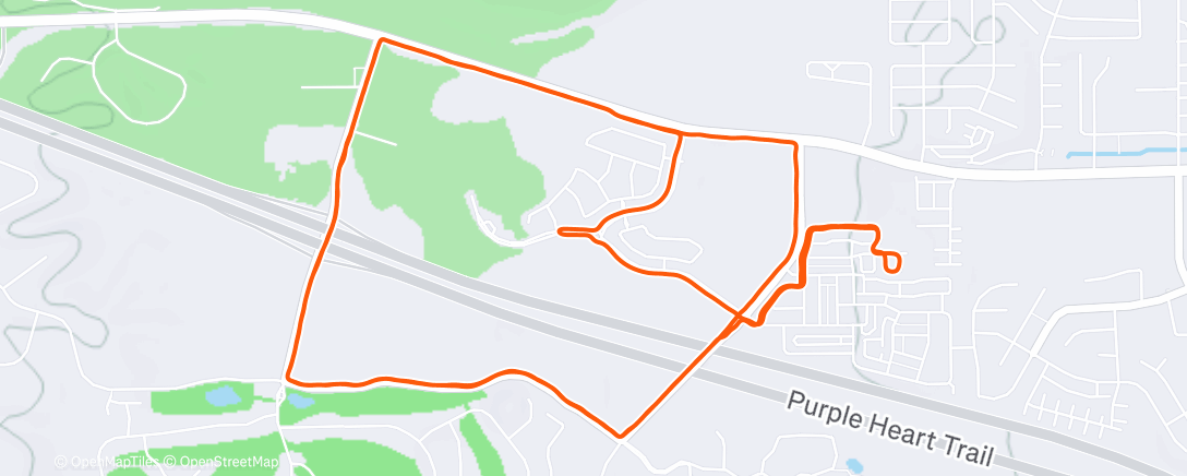 「Only running this loop for phone reception」活動的地圖