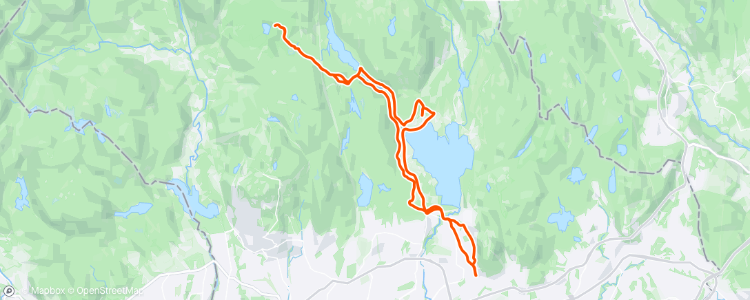 Map of the activity, MTB til Blankvann
