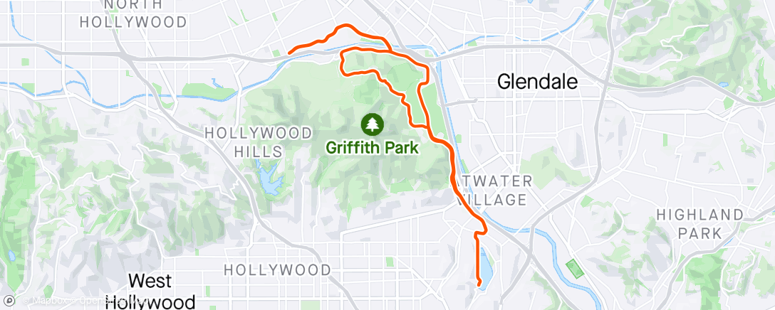 Map of the activity, Park Laps