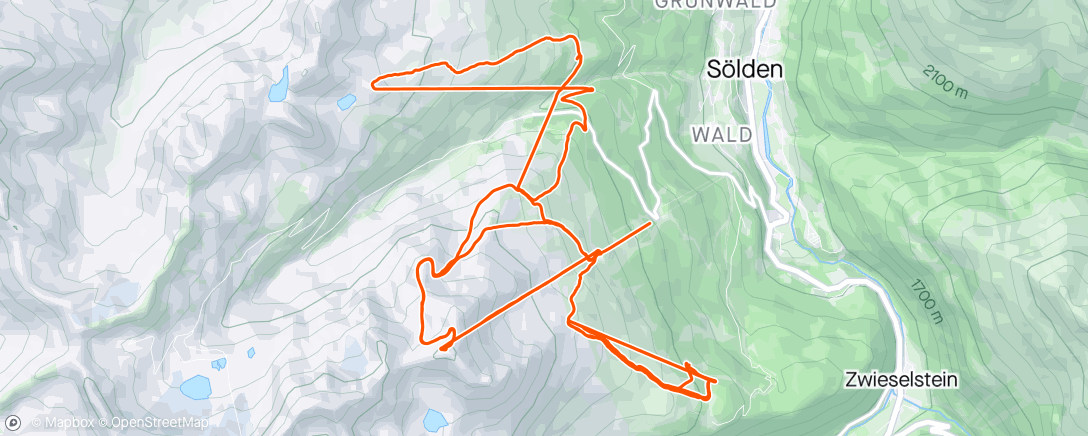 Map of the activity, Letzter Skitag