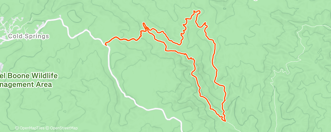 Map of the activity, MST to Greentown Shortcut, then Beehive to MST and the return.