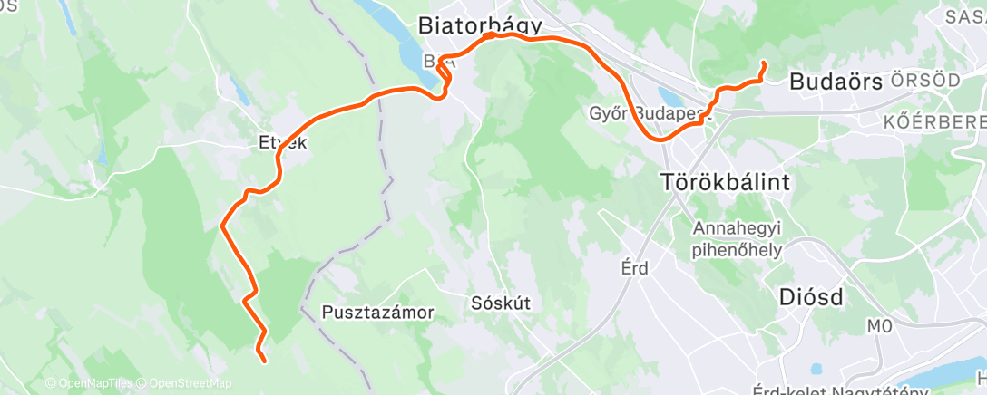 Map of the activity, Lunch Ride