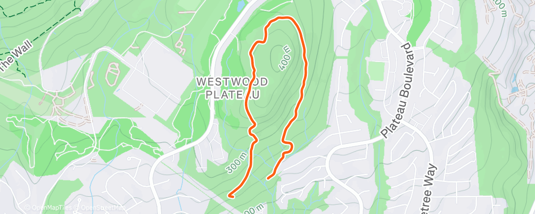 Карта физической активности (Afternoon Hike)