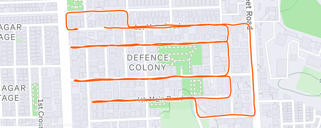 Map of the activity, Morning Run